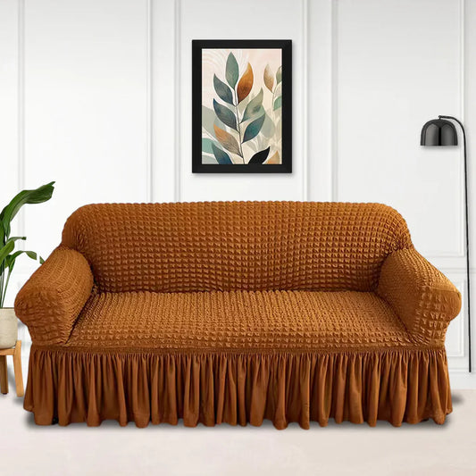 Turkish Bubble Fabric Sofa Cover - Copper