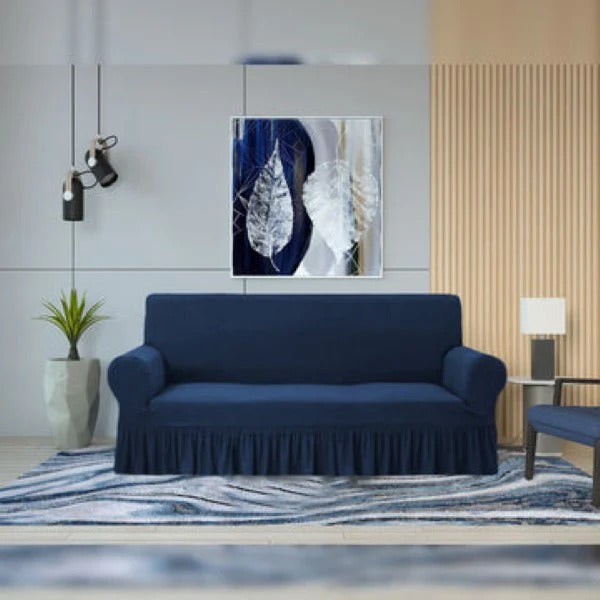 Sofa Cover in Micro Mash stuff - blue