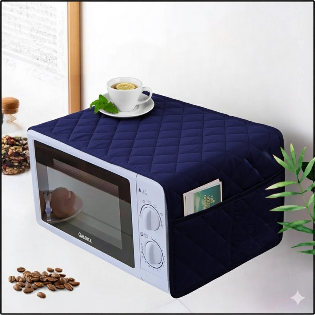 Quilted oven cover - blue