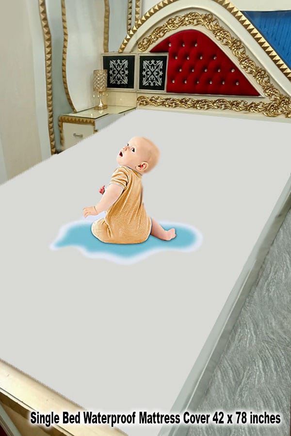 Water Proof Mattress Protector - White Terry Cotton Stuff