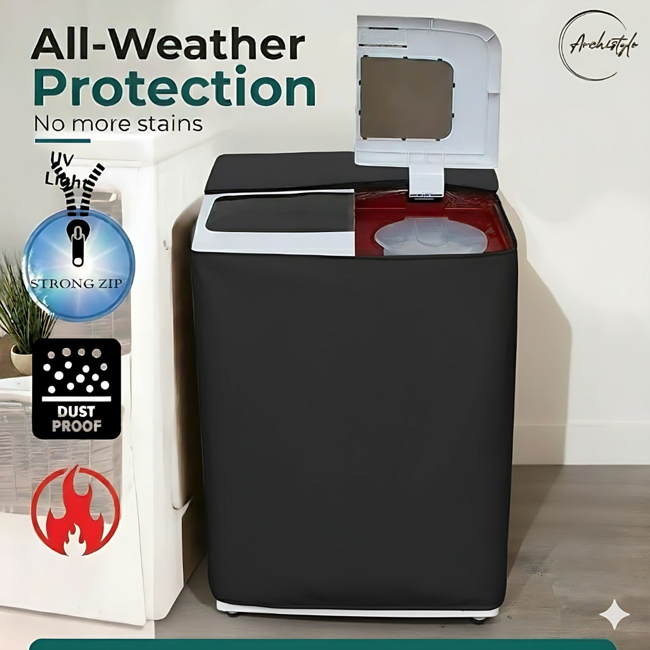 Water Proof Washing Machine Cover- purple