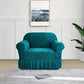 Zebra Velvet Sofa Covers - Zinc