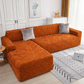L Shape Zebra Velvet Sofa Covers - Fitted Style