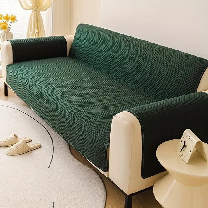 Premium Matt Ultrasonic Sofa Protector – green