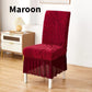 Zebra Velvet Chair Cover - maroon