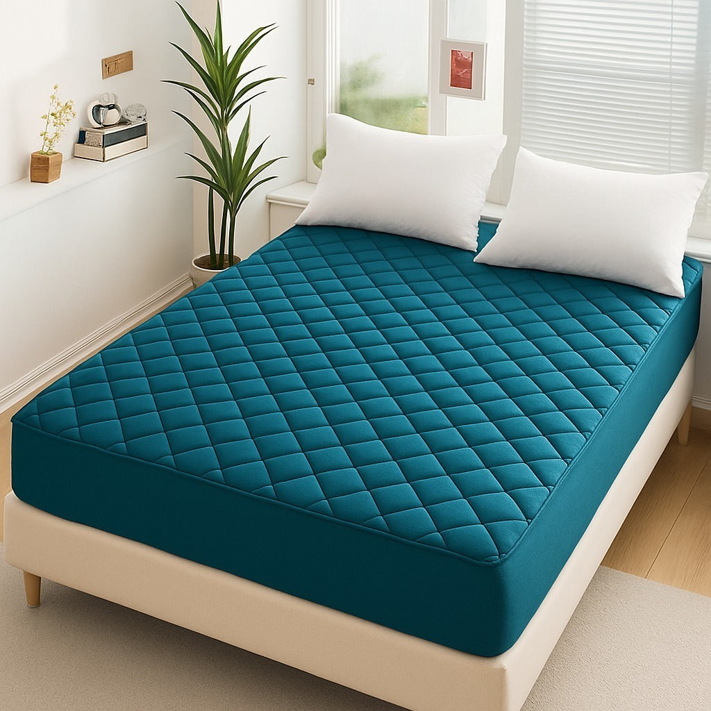 Quilted waterproof Mattress Cover King Size - zinc