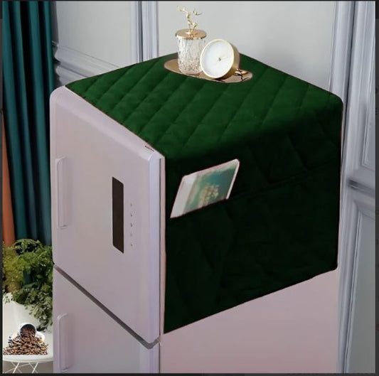 Quilted Fridge Top Cover - green