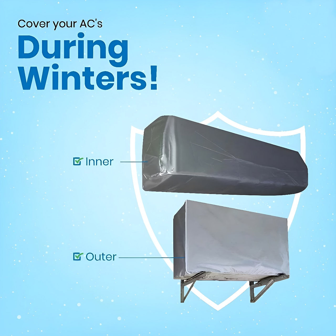 Water Proof AC Cover ( Inner + Outer Set ) Light Grey
