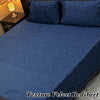 3PC Texture Velvet Bedsheet-navy