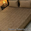 3PC Texture Velvet Bedsheet-brown