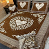 4PC Velvet Jacquard Bedsheet – King Size -copper