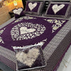 4PC Velvet Jacquard Bedsheet – King Size -purple