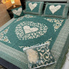 4PC Velvet Jacquard Bedsheet – King Size -zinc