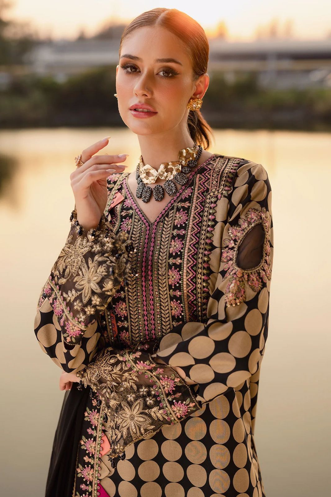 Charizma QARA Festive Digital Print & Embroidered Lawn 3 Piece Dress
