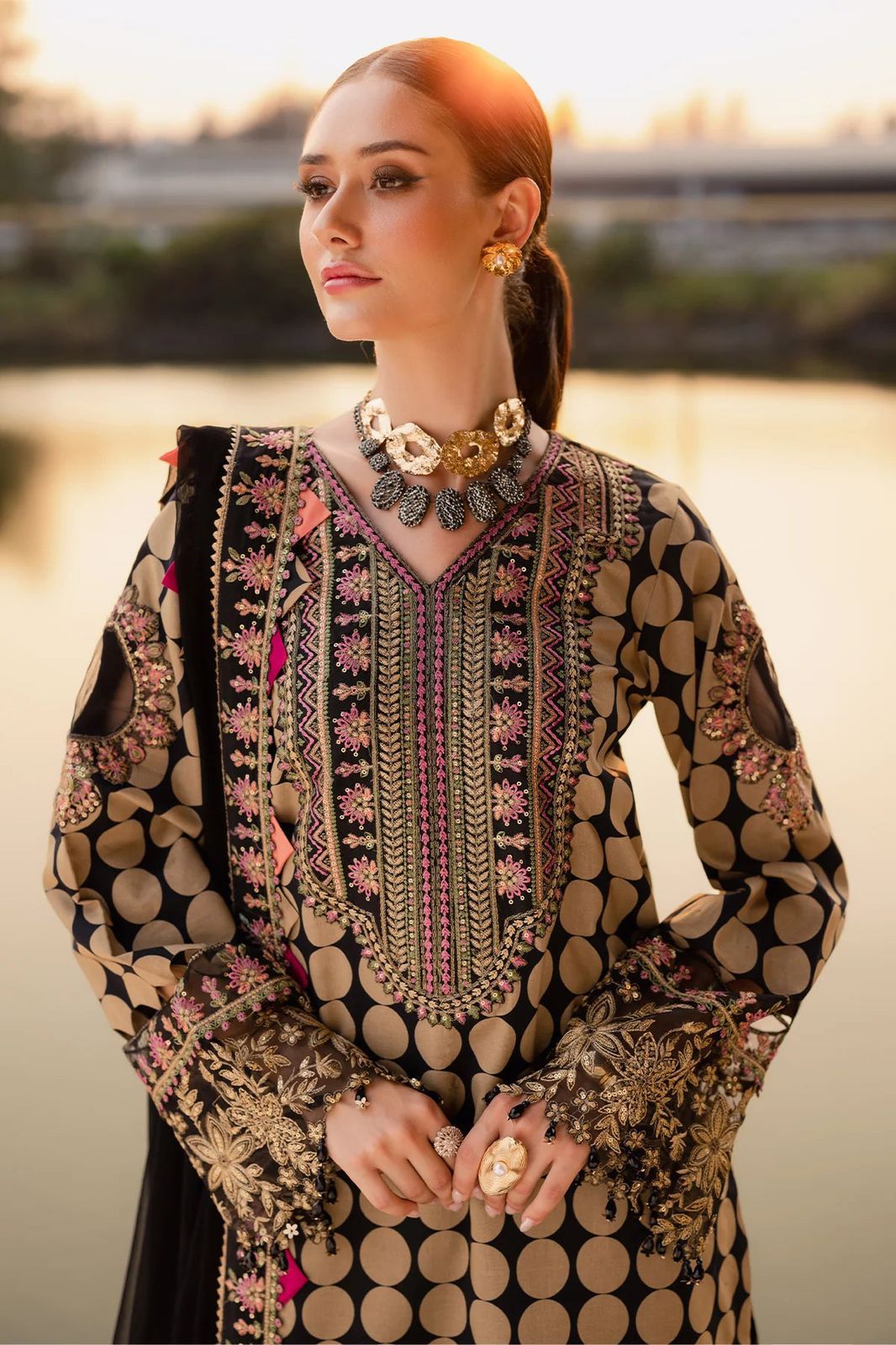 Charizma QARA Festive Digital Print & Embroidered Lawn 3 Piece Dress