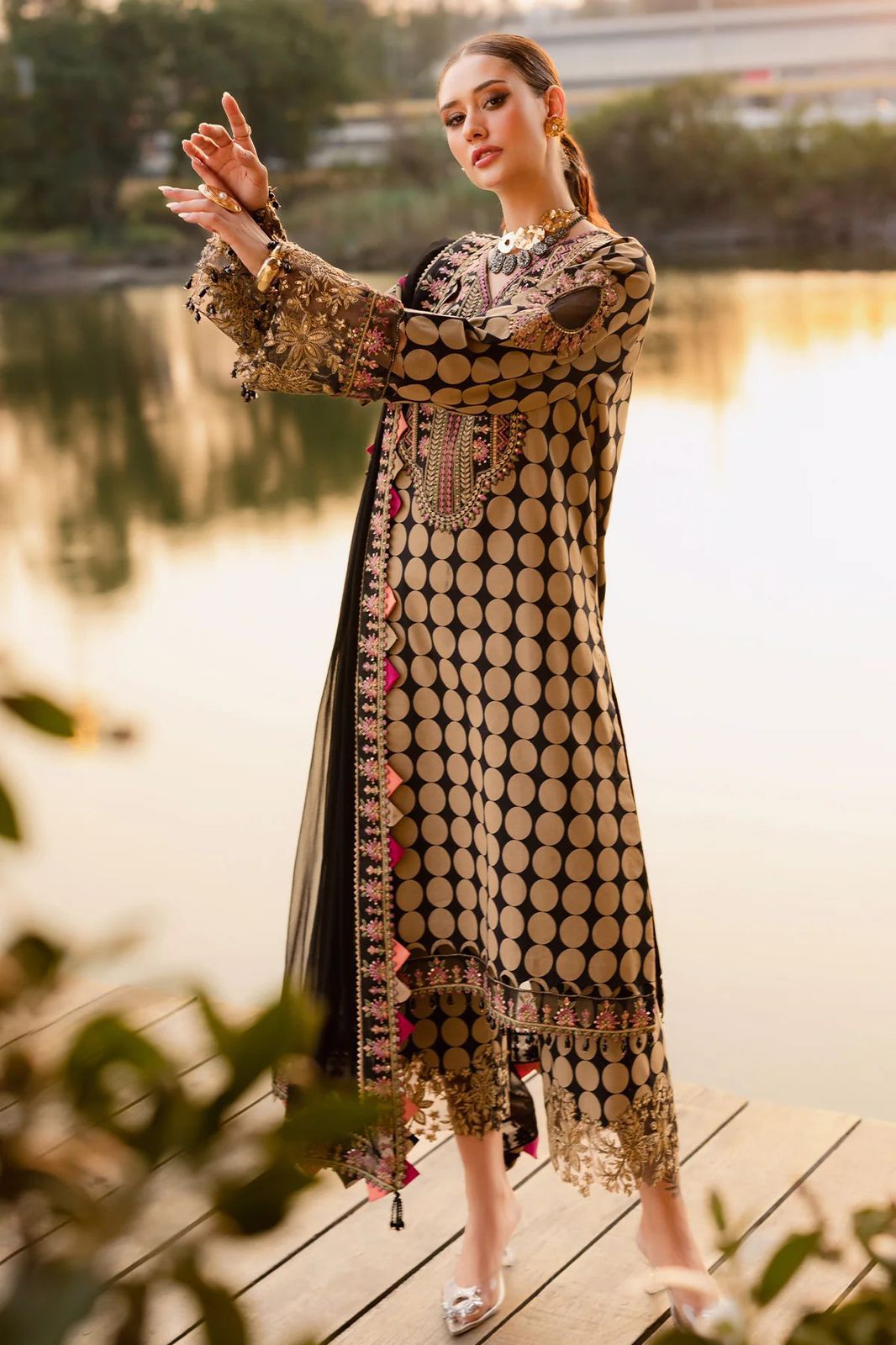 Charizma QARA Festive Digital Print & Embroidered Lawn 3 Piece Dress