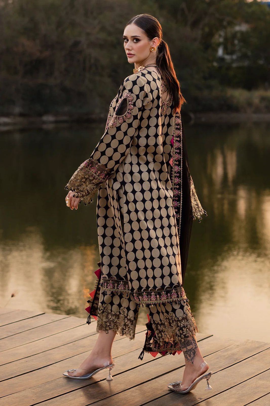 Charizma QARA Festive Digital Print & Embroidered Lawn 3 Piece Dress