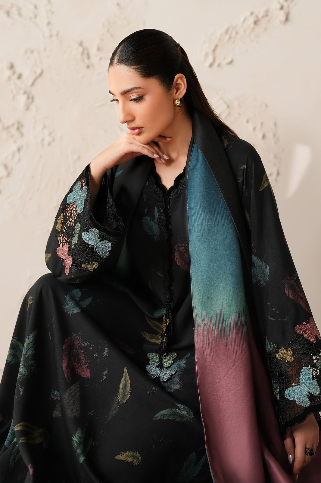 Baroque Black Luxury Printed Lawn Collection Replica