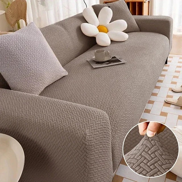 Jacquard Stripe Sofa Cover - Mosse