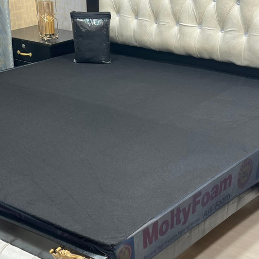 Water Proof Mattress Protector - Black Terry Cotton Stuff