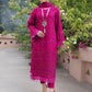 Mahnoor Zink Blue & Pink Lawn Chikankari Dress 3pc Unstitched
