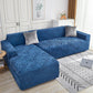 L Shape Zebra Velvet Sofa Covers - Fitted Style