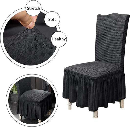 Chair Cover in Micro Mash Stuff - Black