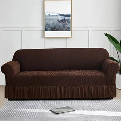 Zebra Velvet Sofa Covers -Brown